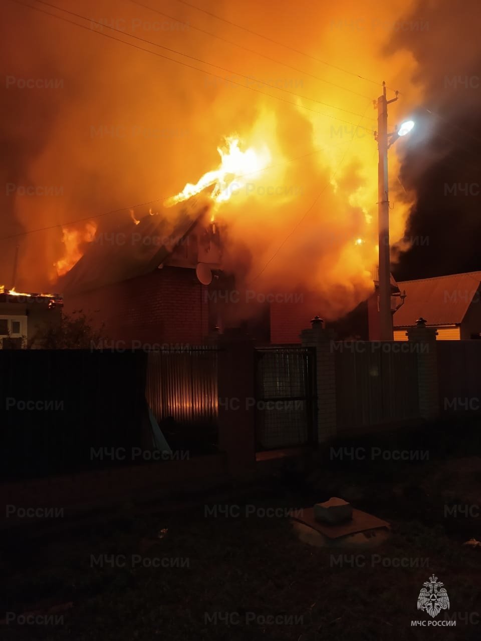 Пожар в Тоцком районе